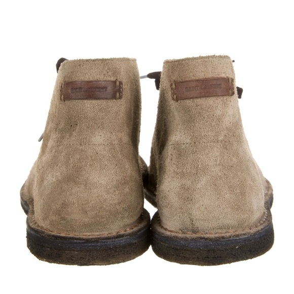 Saint Laurent Suede Ankle Lace-Up Boots (Chukkas) - Picture 4 of 5
